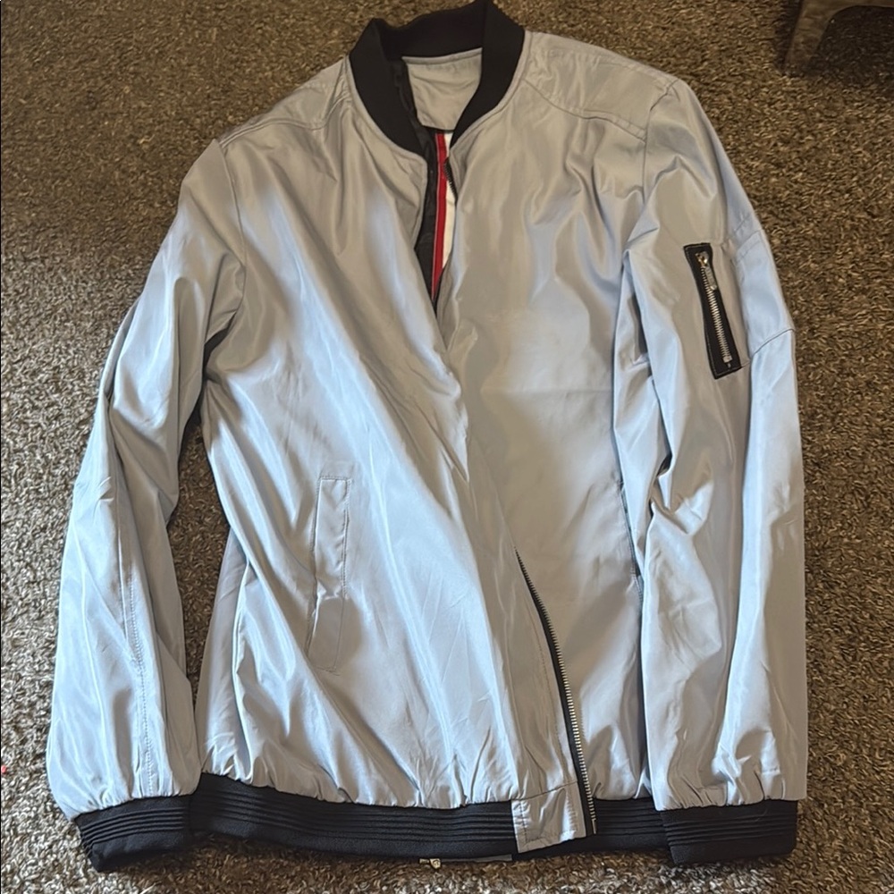 Men's Gray Bomber Jacket - XXL - NEW AND NEVER WORN